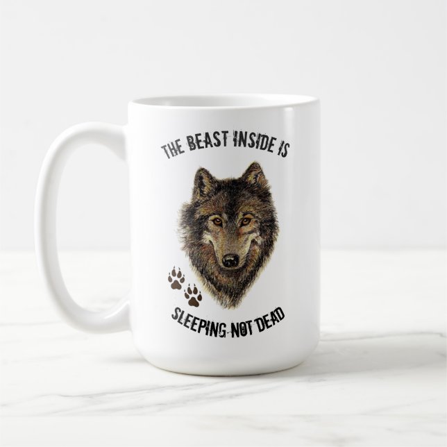 Beast för inspiration men Roligt Offert Varg Anima Kaffemugg (Vänster)