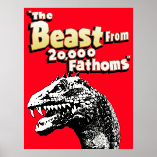 Beast från 2000 från Rhedosaurus Dinosaur Tri Poster