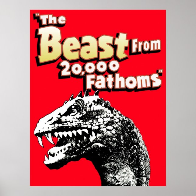 Beast från 2000 från Rhedosaurus Dinosaur Tri Poster (Framsidan)
