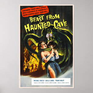Beast från den spökade grottaaffischen poster