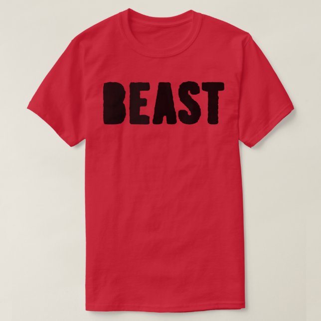 BEAST Gym Fitness Workout Bodybuilding Motivation  T Shirt (Design framsida)