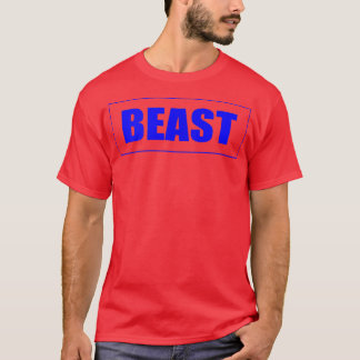 Beast Gym Motivation Blue Färg Fitness Workout S T Shirt