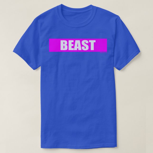 Beast Gym Motivation Rosa Färg Training Fitness T Shirt (Design framsida)