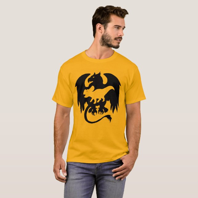 Beast inom gripen Protoceratops Tee Shirt (Hel framsida)