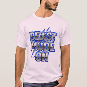 Beast läge på - fetstilt metallisk text med Klo-mä T Shirt