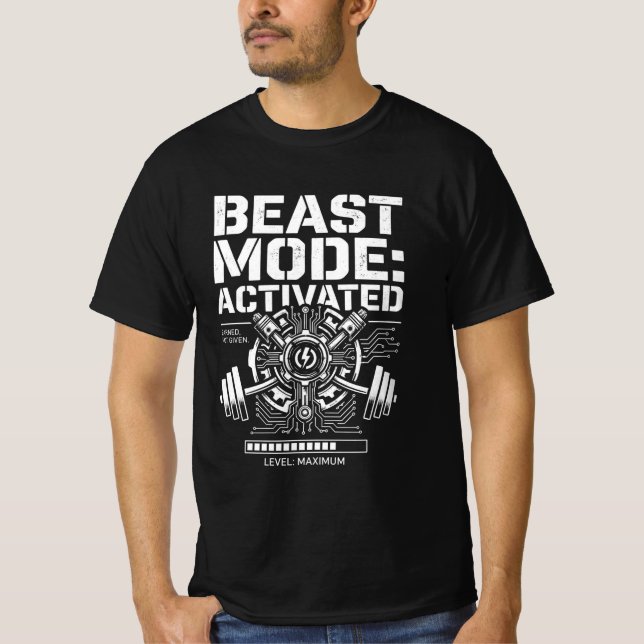 Beast mode aktiverat  t shirt (Framsida)