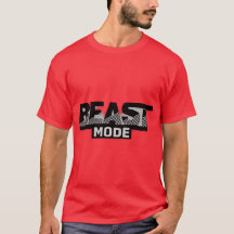 Beast Mode Fitnessmotiverande Citat T-Shirt