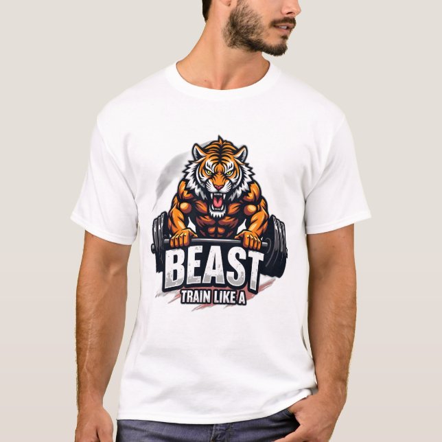 Beast Mode On – Fitness Workout T-Shirt Design (Framsida)