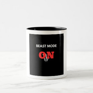 Beast Mode På Kraftlyftningsgym Motivation Kaffe M Två-Tonad Mugg