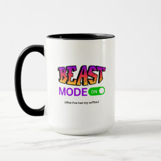 Beast Mode På – Rolig Kaffemugge för Java Älskare Mugg