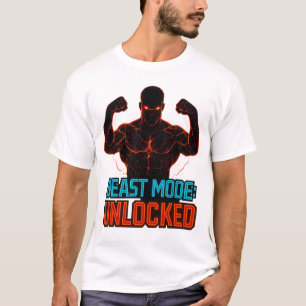 Beast Mode Unlock Power Gym Motivational Tshirt T Shirt