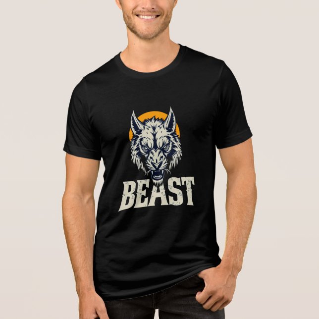 Beast Mode Varg – Kraftfull Styrka Grafik T Shirt (Framsida)