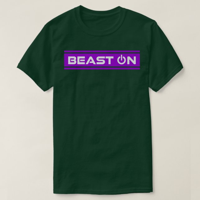 Beast om Lila Gym Fitness Workout Gym Soutmot T Shirt (Design framsida)