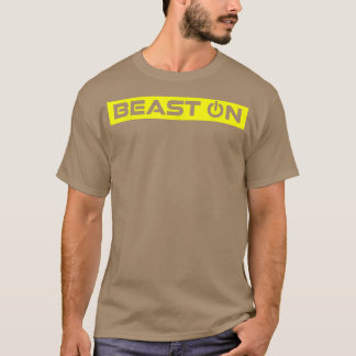 Beast On Yellow Gym Fitness Workout Gym Saying Mot T Shirt