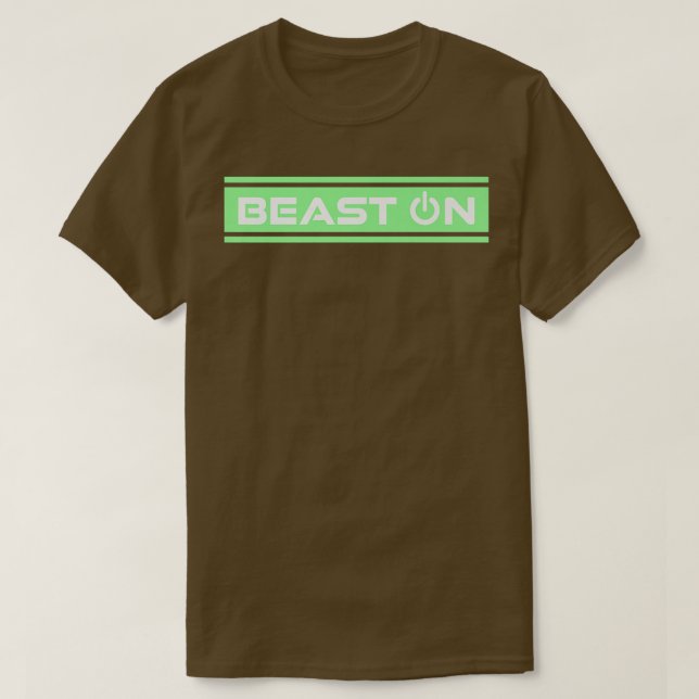 Beast på Grönt Mint Gym Fitness Workout Gym Say T Shirt (Design framsida)