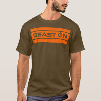 Beast PÅ Orange Modern Fitness Simple Gym Motivati T Shirt