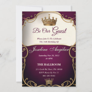 Beast Royalty Sweet 16-inbjudan Inbjudningar