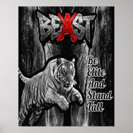 BEAST Tiger Print, Värde Posterpapper (Semi-Glans) Poster