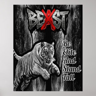BEAST Tiger Print, Värde Posterpapper (Semi-Glans) Poster