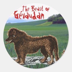Beast till Gévaudan Sticker Runt Klistermärke
