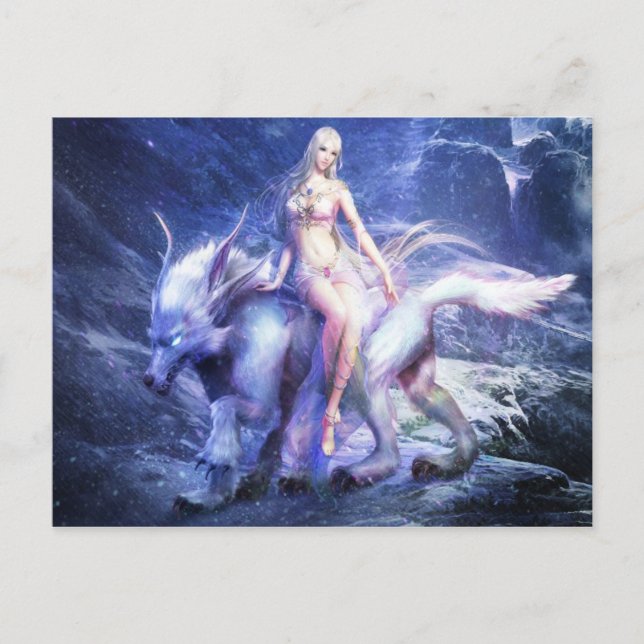 Beast tränare i den förglidna världen vykort (Framsida)