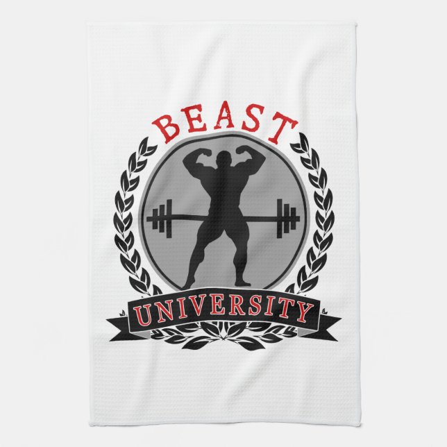Beast Universiteten Bodybuilding Kitchen Towel Kökshandduk (Vertikal)