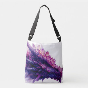 Beasten Fantasy Mystical Amethyst Crystal Dragon Axelväska