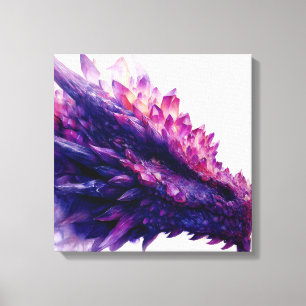 Beasten Fantasy Mystical Amethyst Crystal Dragon Canvastryck