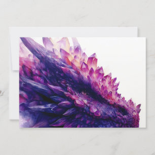 Beasten Fantasy Mystical Amethyst Crystal Dragon Julkort