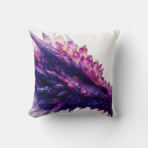 Beasten Fantasy Mystical Amethyst Crystal Dragon Kudde