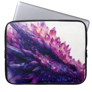 Beasten Fantasy Mystical Amethyst Crystal Dragon Laptop Fodral