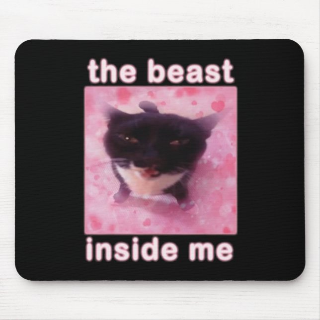 Beasten innanför mig Cat Funny Musmatta (Framsidan)