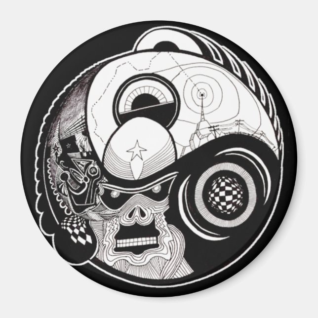 "Beasten inom" Mandala Magnet (Framsidan)