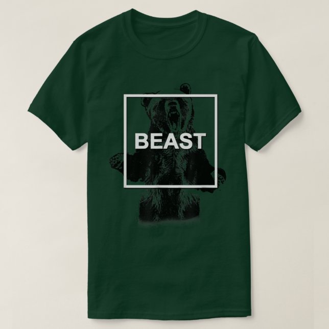 Beasten trendig Bear Uppåt T Shirt (Design framsida)