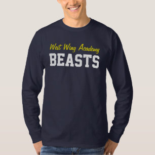 Beaster för västervingeakademi tee shirt