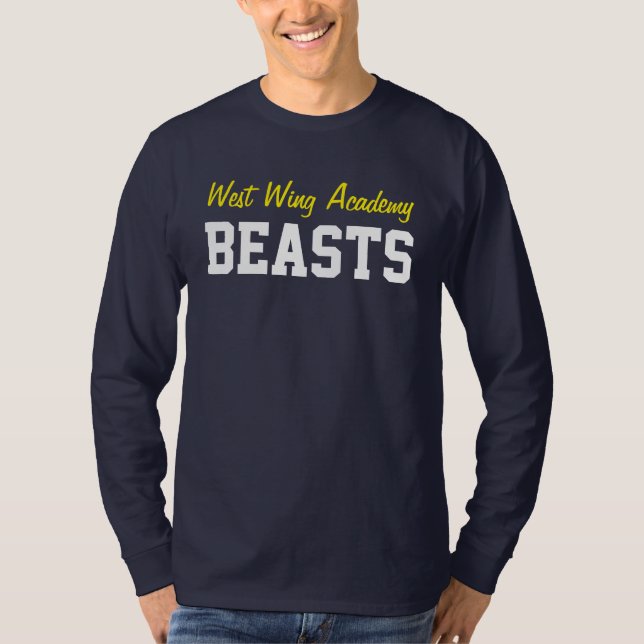 Beaster för västervingeakademi tee shirt (Framsida)
