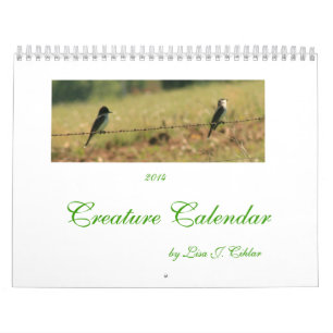 Beaster och fåglar för varelsekalender 2014 kalender