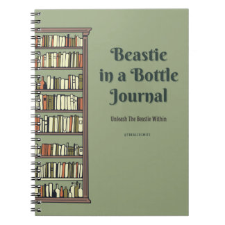 Beastie i Flaska Journal - Bookcase Design Anteckningsbok