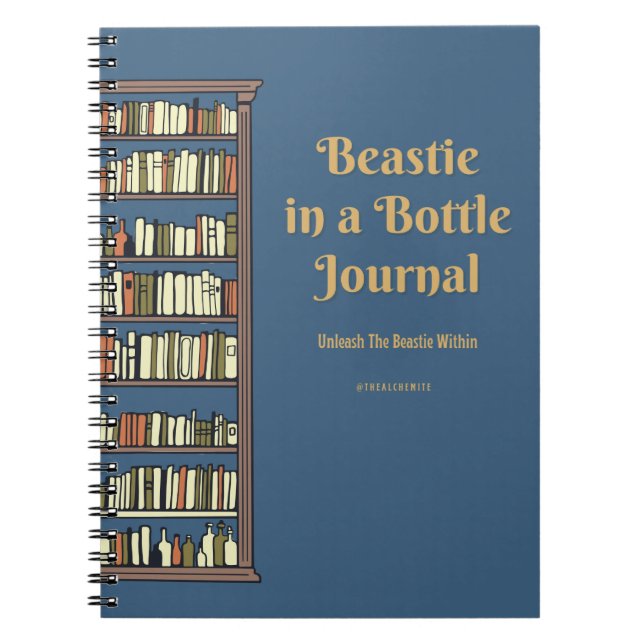 Beastie i Flaska Small Journal Anteckningsbok (Framsidan)