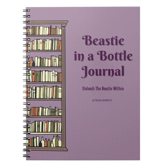 Beastie i Flaska Small Journal Anteckningsbok (Framsidan)