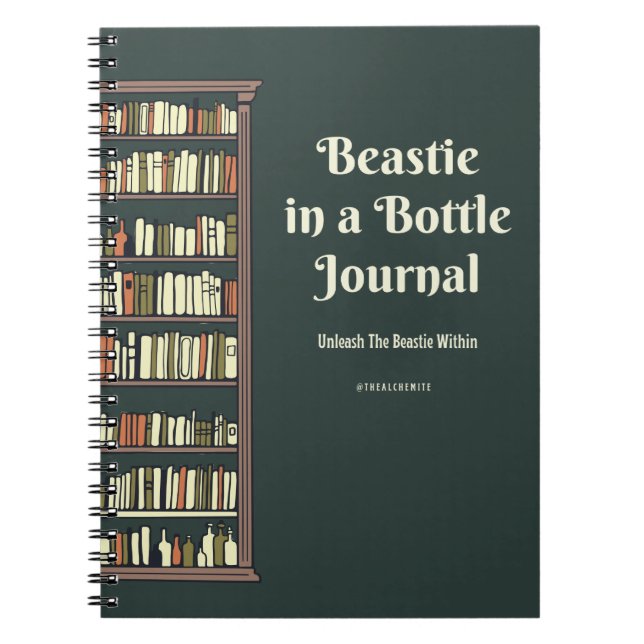 Beastie i Flaska Small Journal Anteckningsbok (Framsidan)