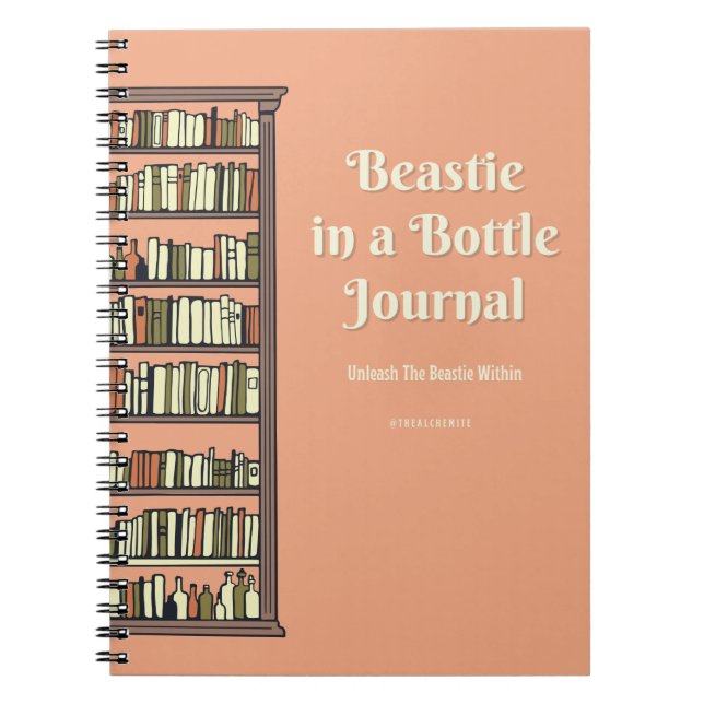 Beastie i Flaska Small Journal Anteckningsbok (Framsidan)