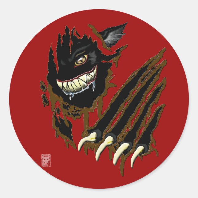 beastie runt klistermärke (Framsida)