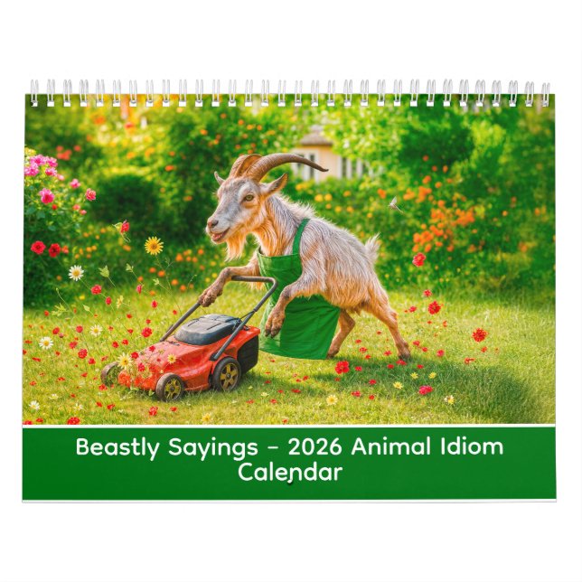 Beastly Sayings – 2026 Animal Idiom Calendar Kalender (Omslag)