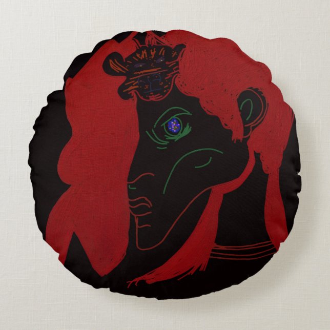 Beastmaster Queen  Rund Kudde (Framsidan)