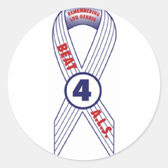 Beat ALS Runt Klistermärke (Framsida)