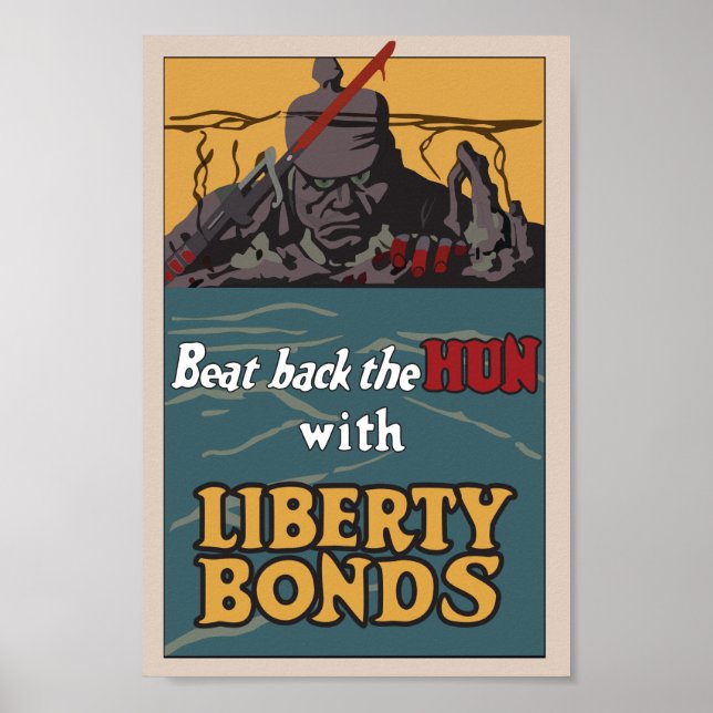 Beat bak Hun WW1 Propaganda Poster (Framsidan)
