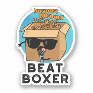 Beat Boxer Funny Beatboxer Box Pun Klistermärken