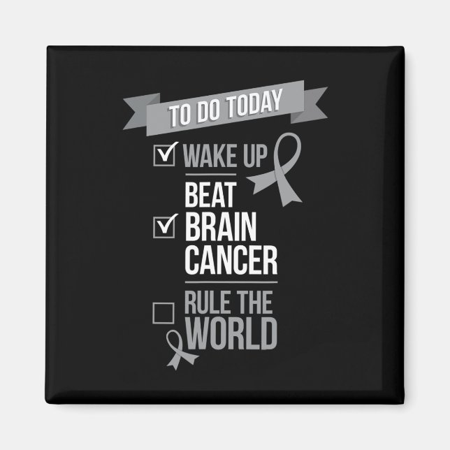 Beat Brain Cancer Styrning om världskrigets överle Magnet (Framsidan)