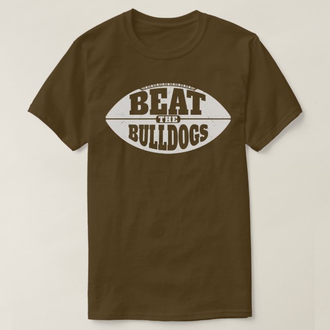 Beat Bulldog Vintage Grunge Gameday T Shirt (Design framsida)